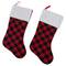 DII® Red & Black Buffalo Check Holiday Stockings Set
